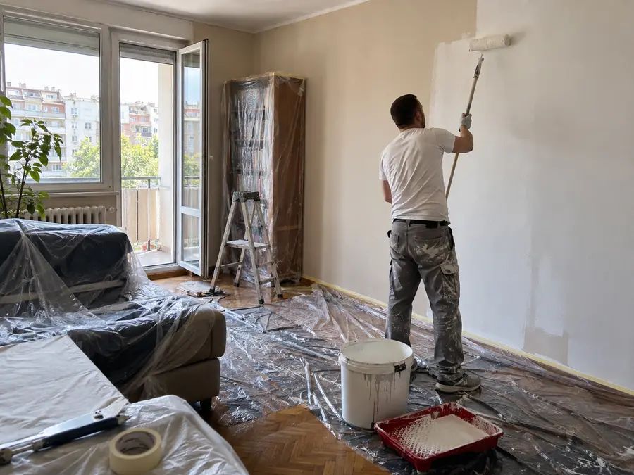 Moler kreči zid u zaštićenom stanu u Beogradu